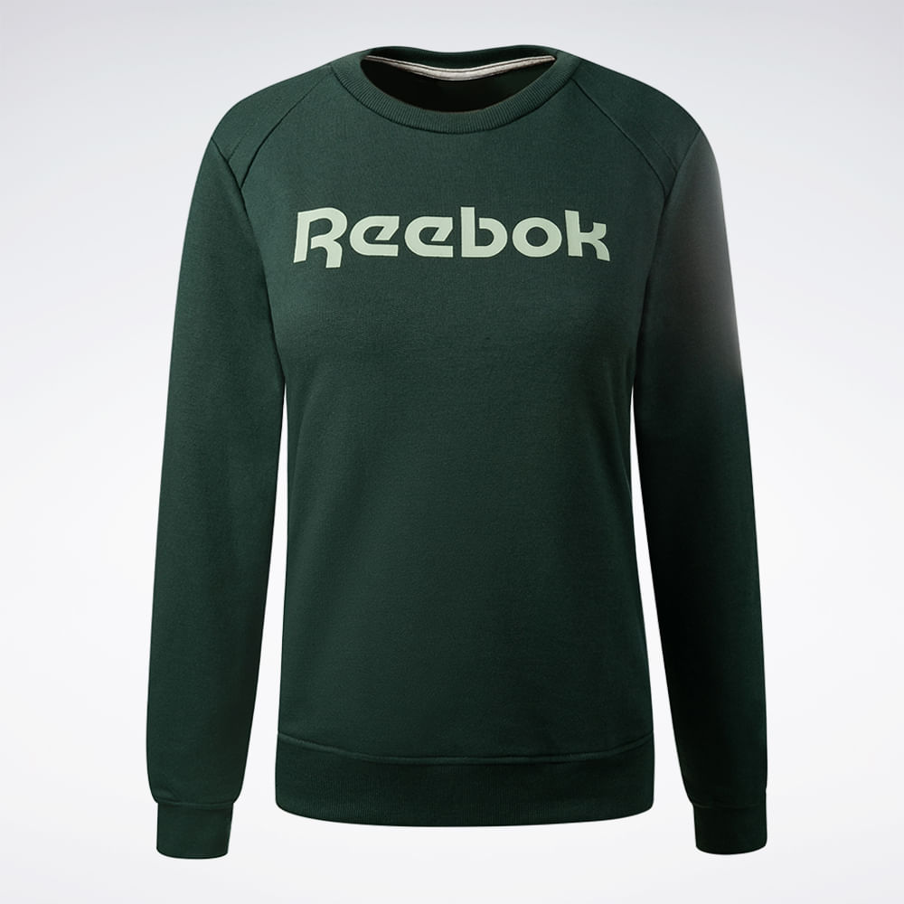 Blusa Reebok Big Logo Linear Crew Feminina – verde – foto 1