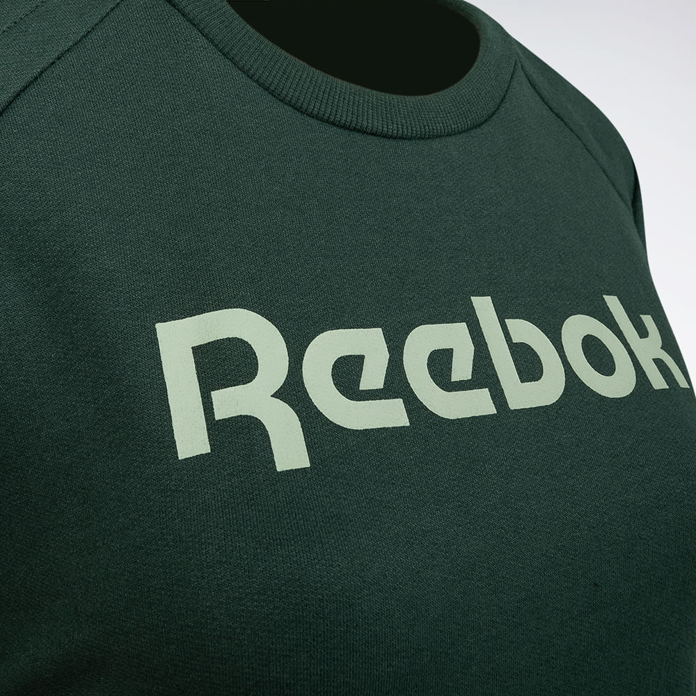 Blusa Reebok Big Logo Linear Crew Feminina – verde – foto 3