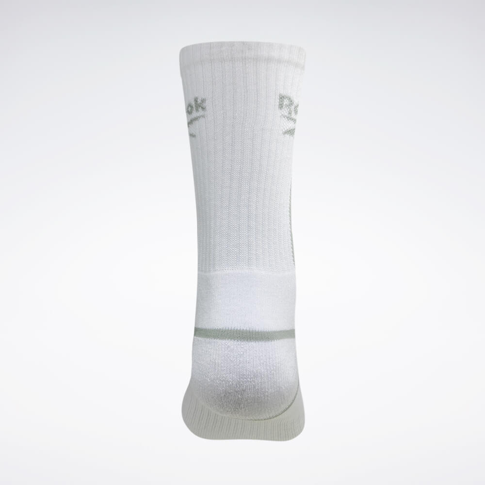 Meia Reebok Cano Alto Logo Canelada Feminina – branco – foto 2