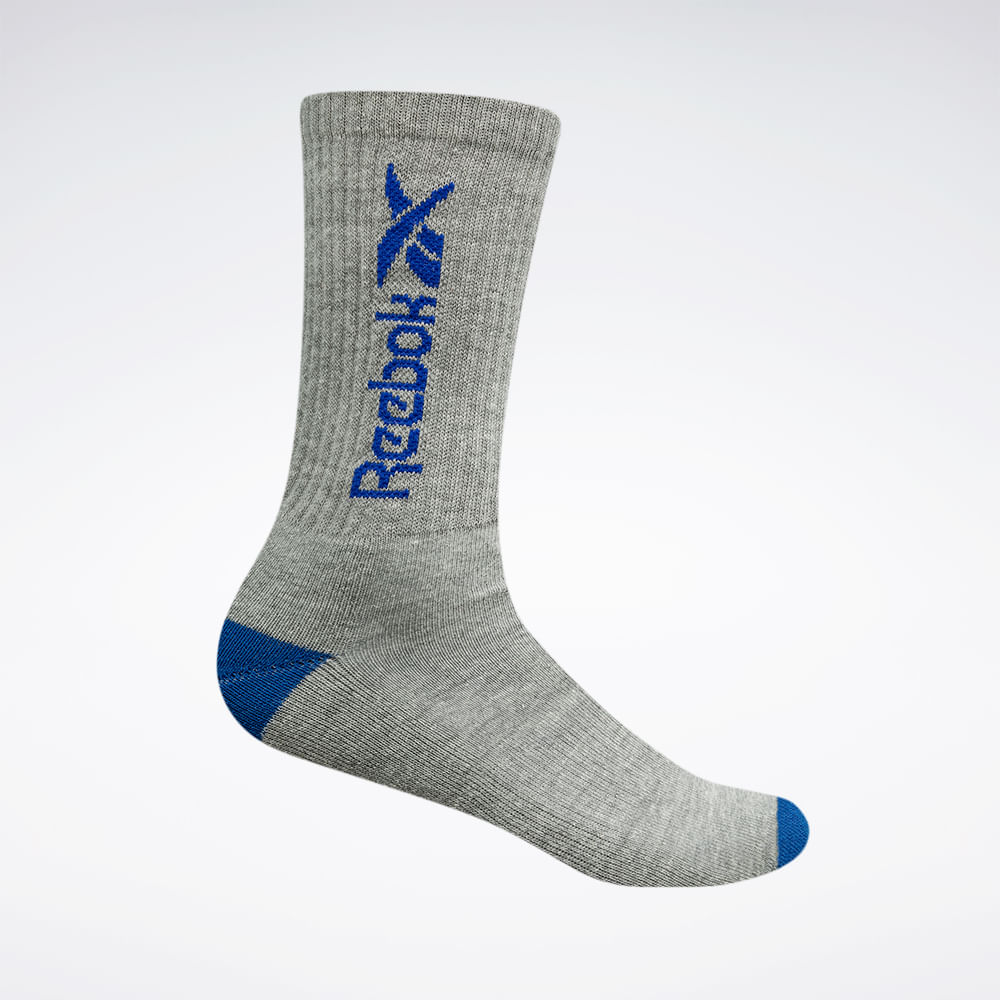 Meia Reebok Cano Alto Vert Canelada Masculino – Cinza mescla – foto 1