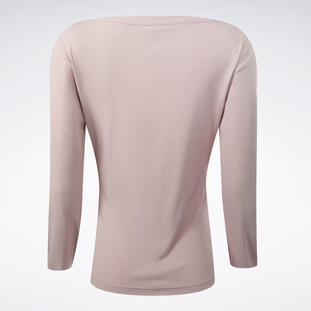 Camiseta Reebok Manga Longa Agile II Feminina – Lilás – foto 2