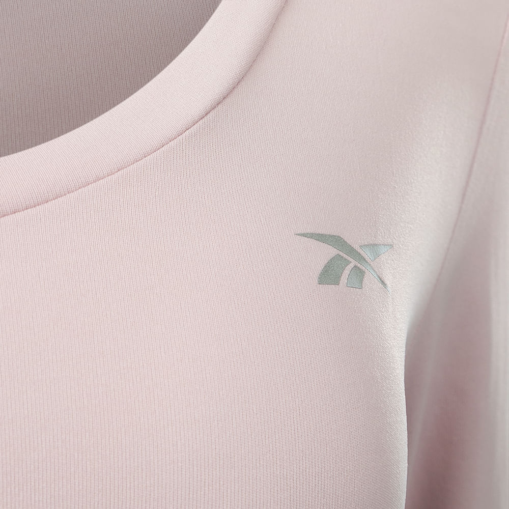 Camiseta Reebok Manga Longa Agile II Feminina – Lilás – foto 3