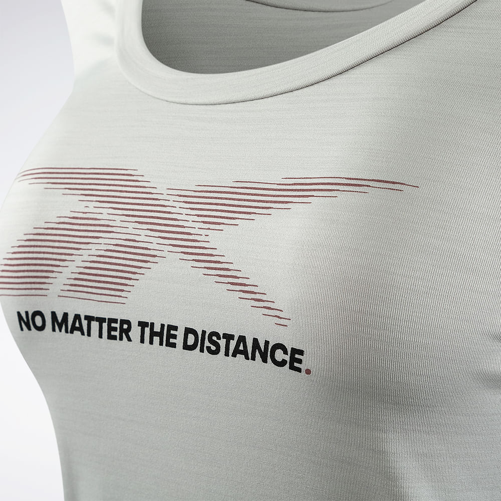 Camiseta Reebok Manga Longa Race Print Feminina – Cinza claro – foto 3