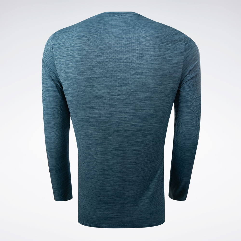 Camiseta Reebok Manga Longa Race Masculina – azul – foto 2