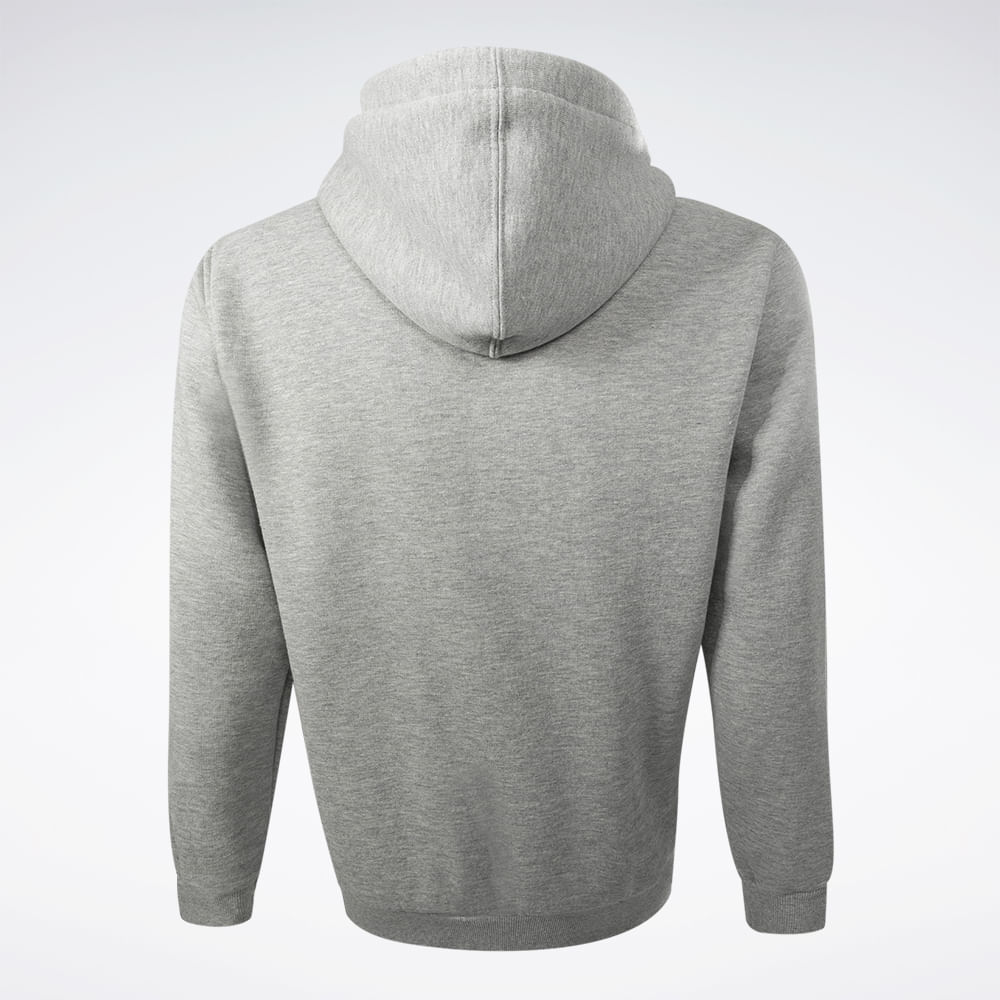 Jaqueta reebok logo com capuz masculina – Cinza mescla – foto 2