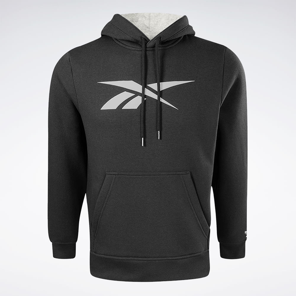 Blusa Reebok Big Vector com Capuz Masculina – preto – foto 1