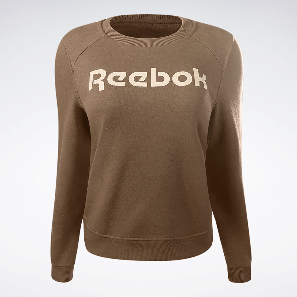 Blusa Reebok Big Logo Linear Crew Feminina – marrom – foto 1