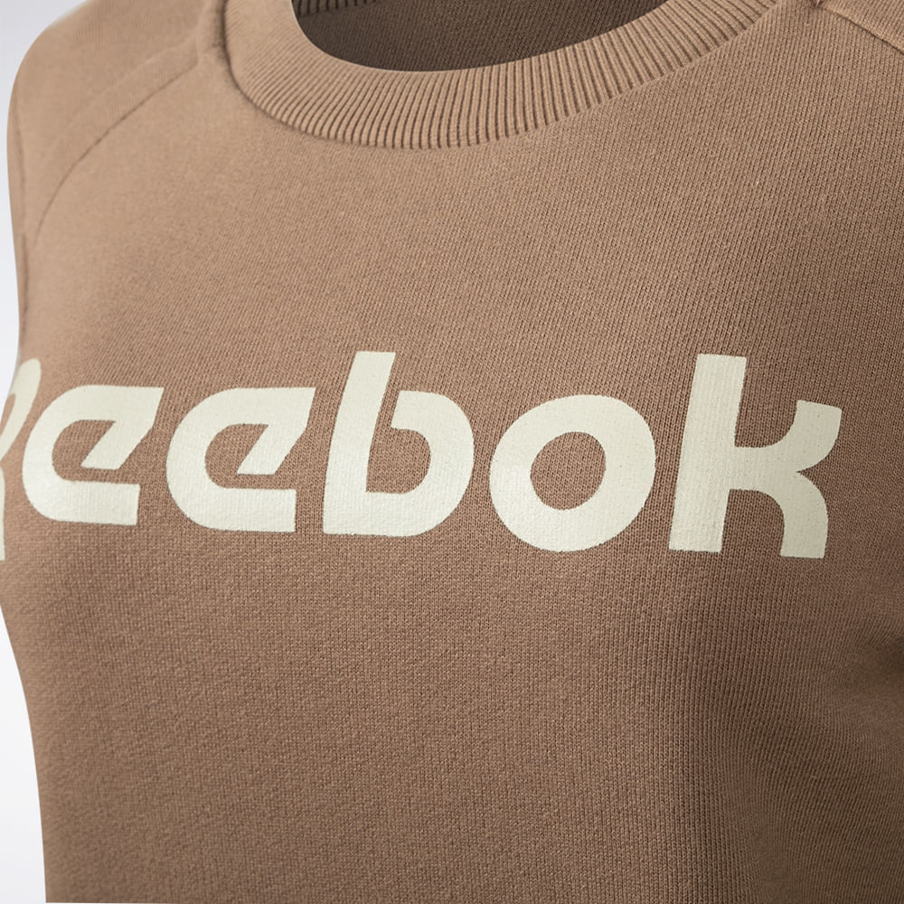 Blusa Reebok Big Logo Linear Crew Feminina – marrom – foto 3