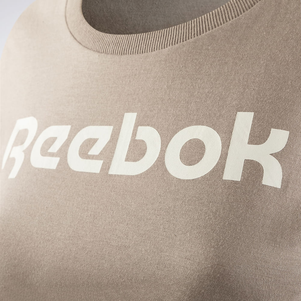 Camiseta Reebok Big Logo Linear Feminina – bege – foto 2