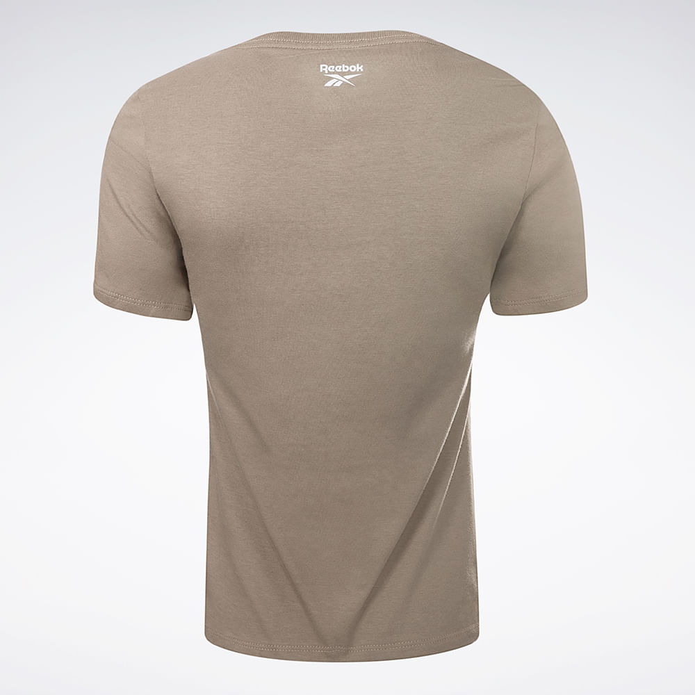 Camiseta Reebok Big Logo Linear Feminina – bege – foto 3