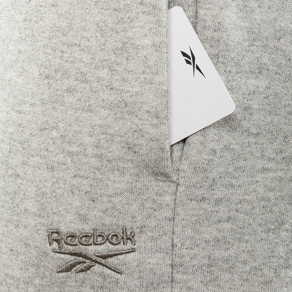 Calça Reebok Logo Masculina – Cinza mescla – foto 3
