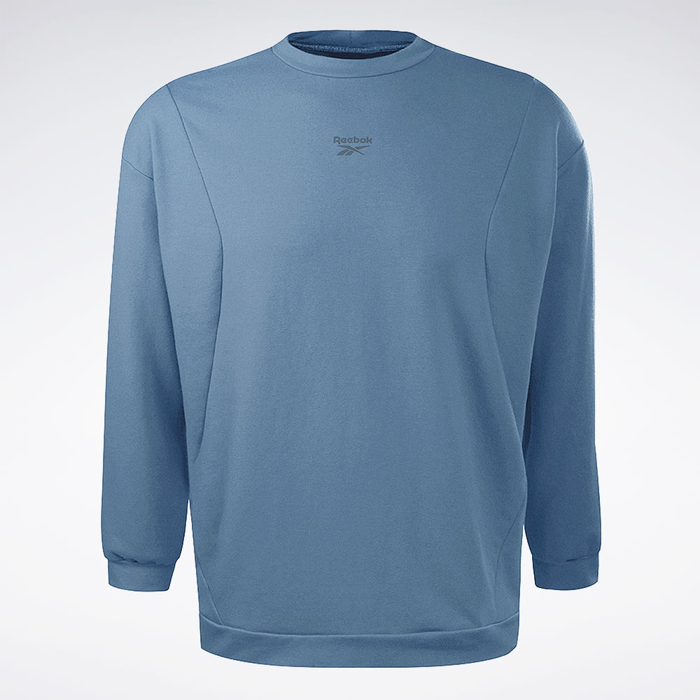 Blusa Reebok Young Gola Careca Masculina – azul – foto 1
