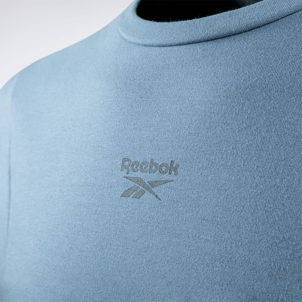 Blusa Reebok Young Gola Careca Masculina – azul – foto 2