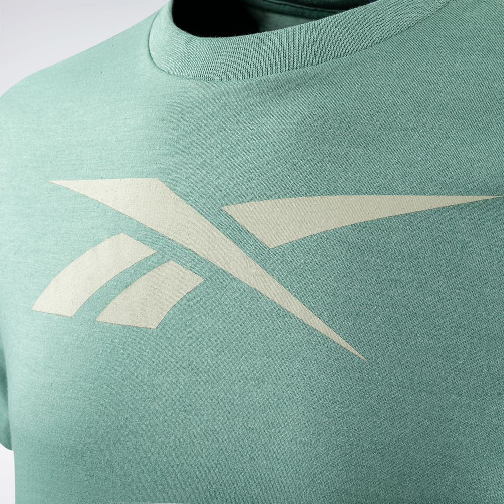 Camiseta Reebok Big Vector Masculina – verde – foto 2