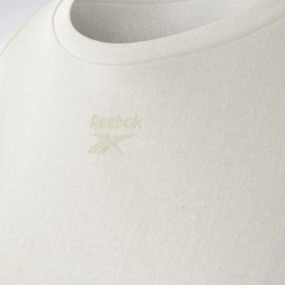 Camiseta Reebok Manga Longa Young Cropped Feminina – Off White – foto 2
