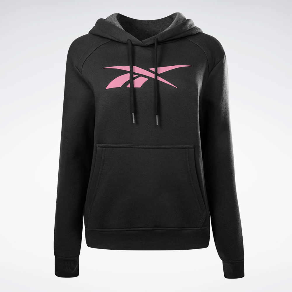 Blusa Reebok Classics Vector Com Capuz Feminina – preto – foto 1