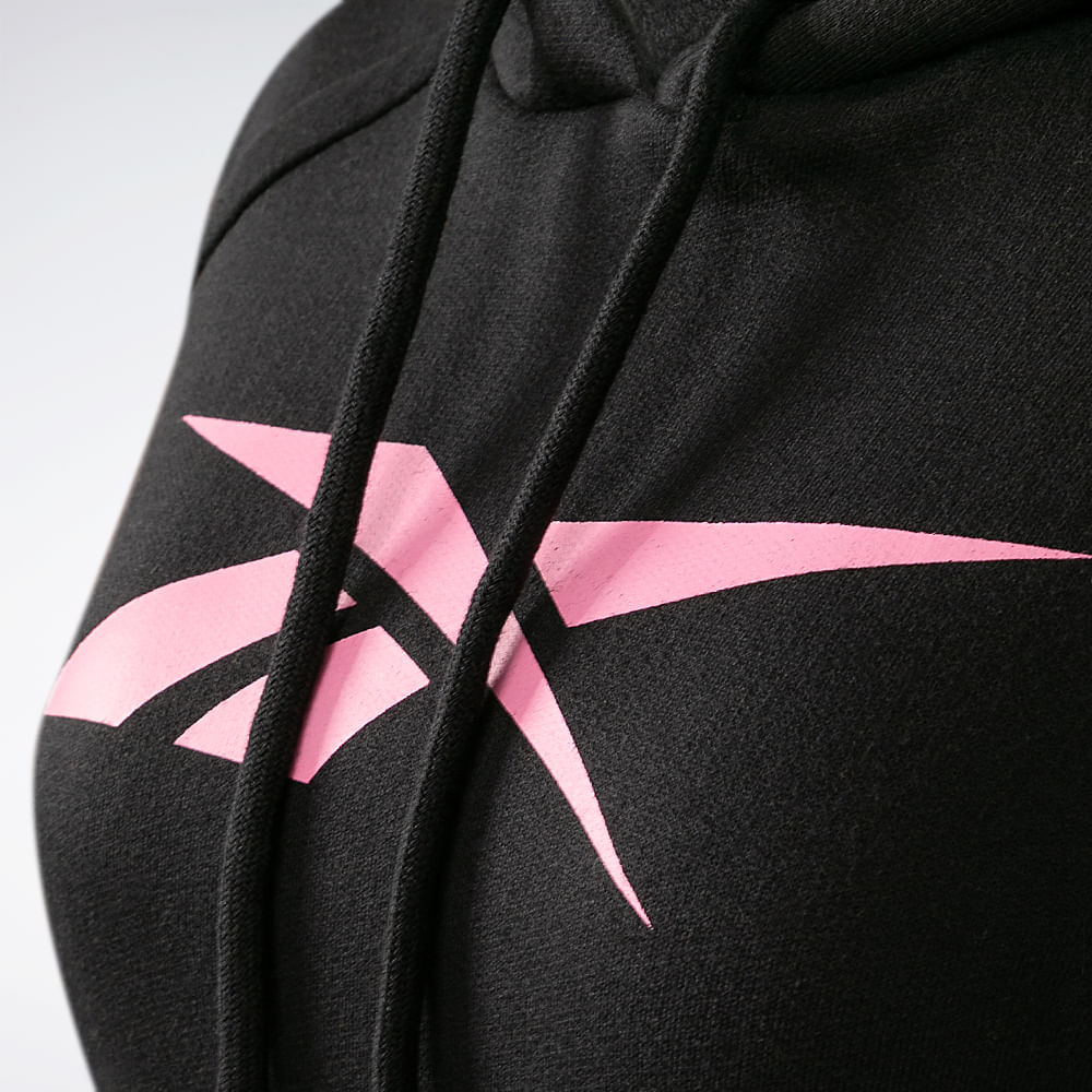 Blusa Reebok Classics Vector Com Capuz Feminina – preto – foto 2