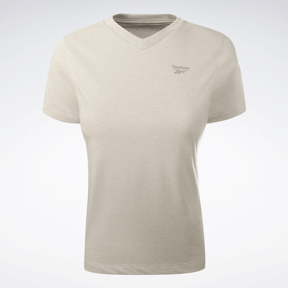 Camiseta Reebok Logo V Feminina – cinza – foto 1