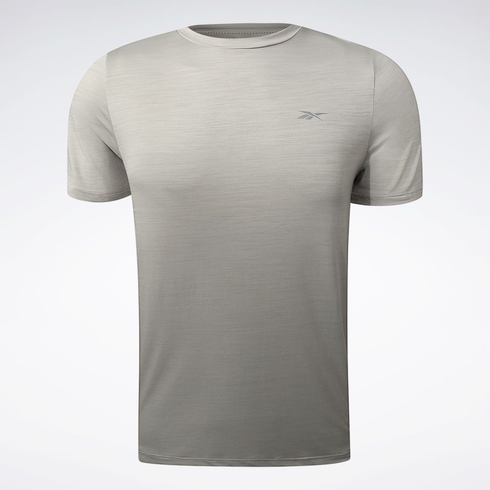 Camiseta Reebok Race Print Masculina – Cinza claro – foto 1