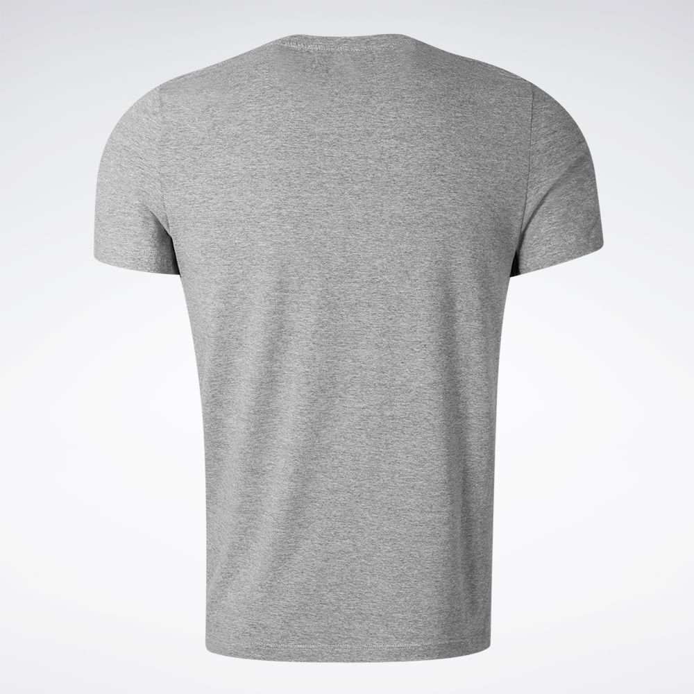 Camiseta Reebok Essential V Manga curta Masculina – Cinza mescla – foto 2