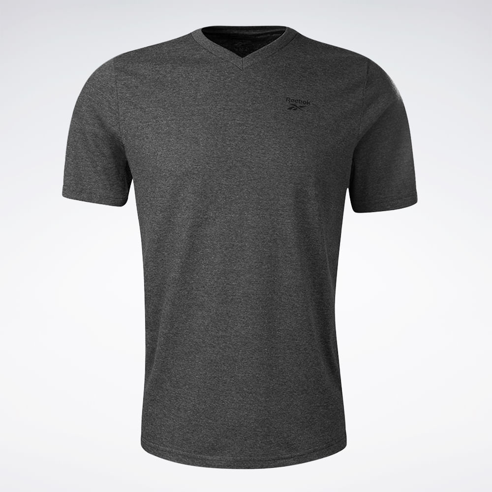 Camiseta Reebok CL Logo V Masculina – preto – foto 1