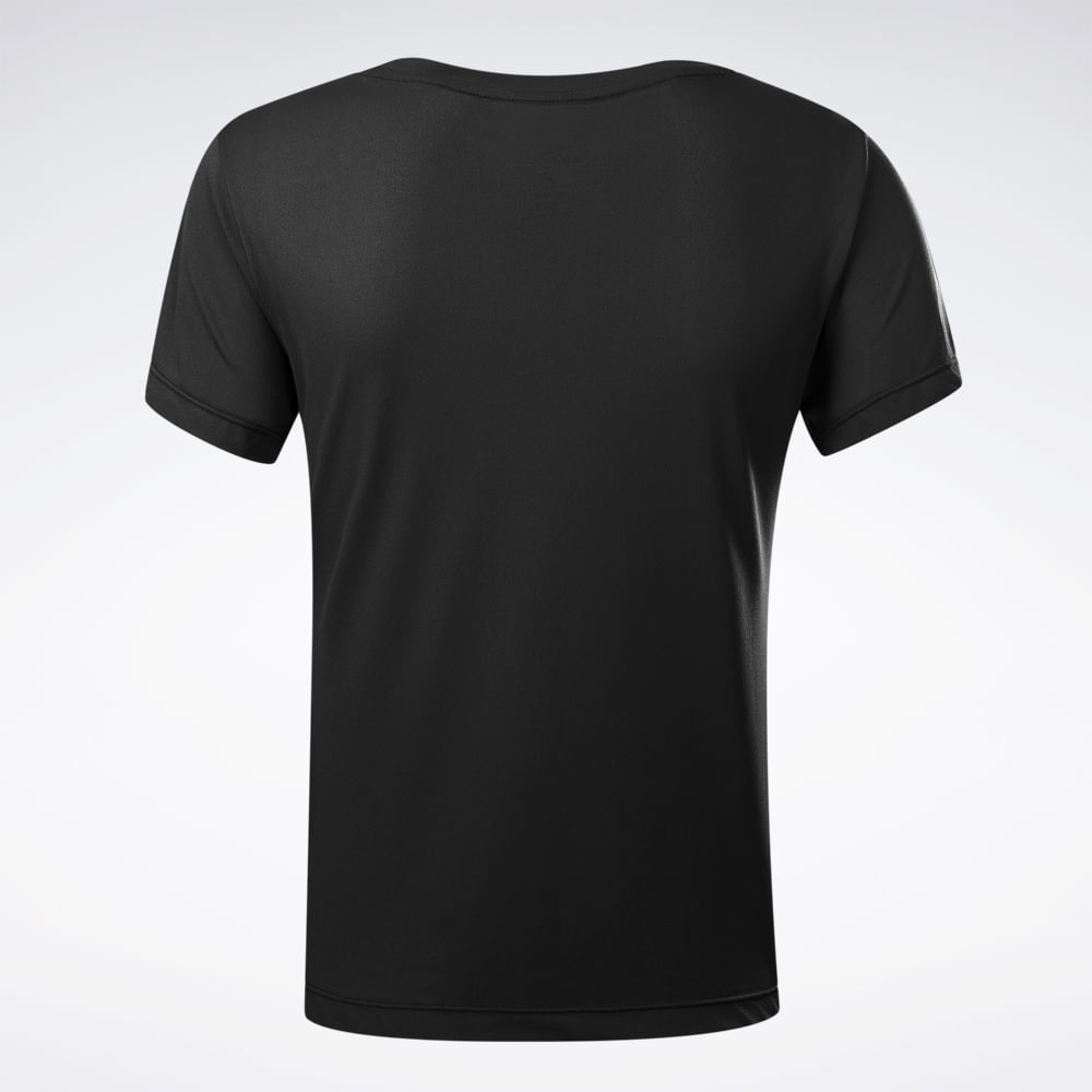 Camiseta Reebok Manga Curta Utility Feminina – preto – foto 4
