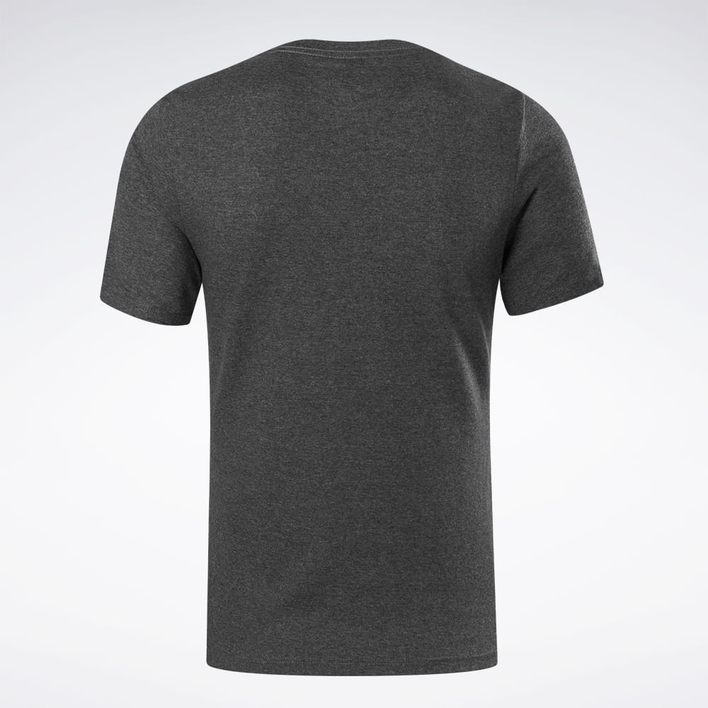 Camiseta Reebok CL Logo Feminina – Cinza mescla – foto 3