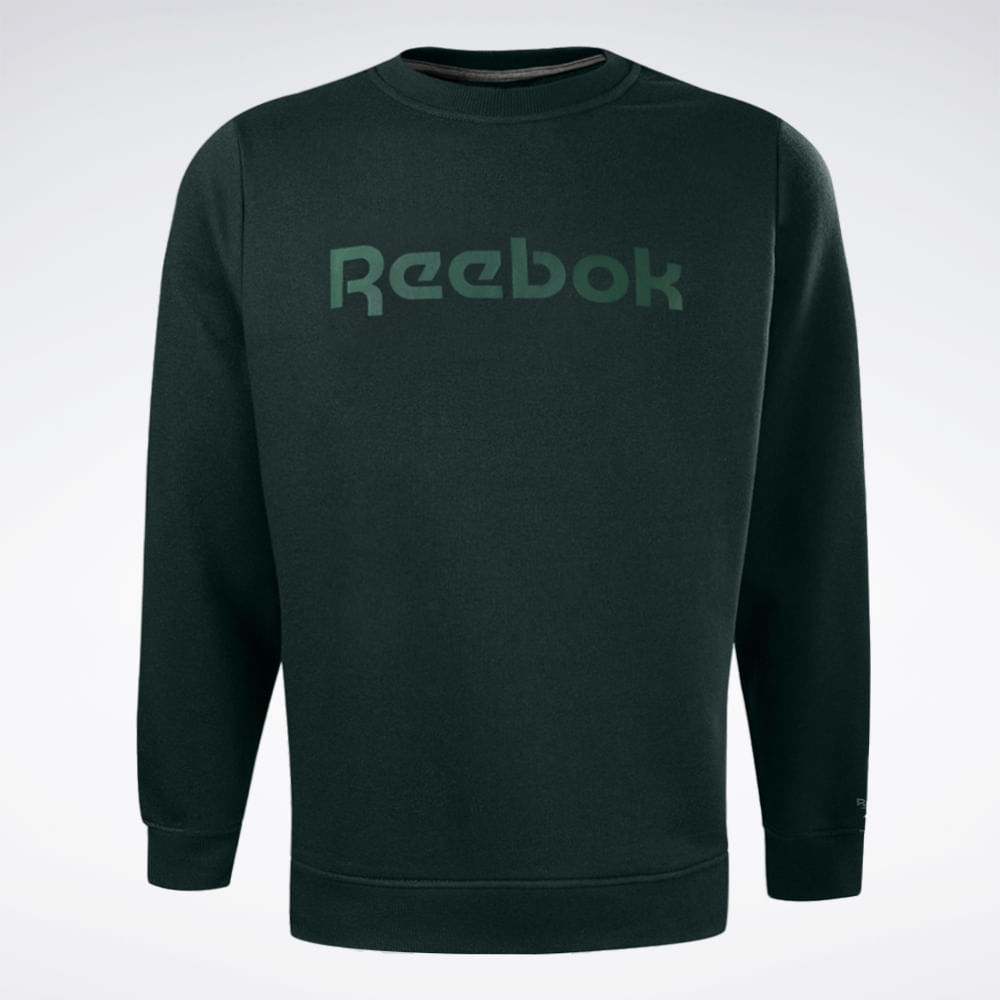 Blusa Reebok Big Logo Linear Crew Masculino – verde – foto 1