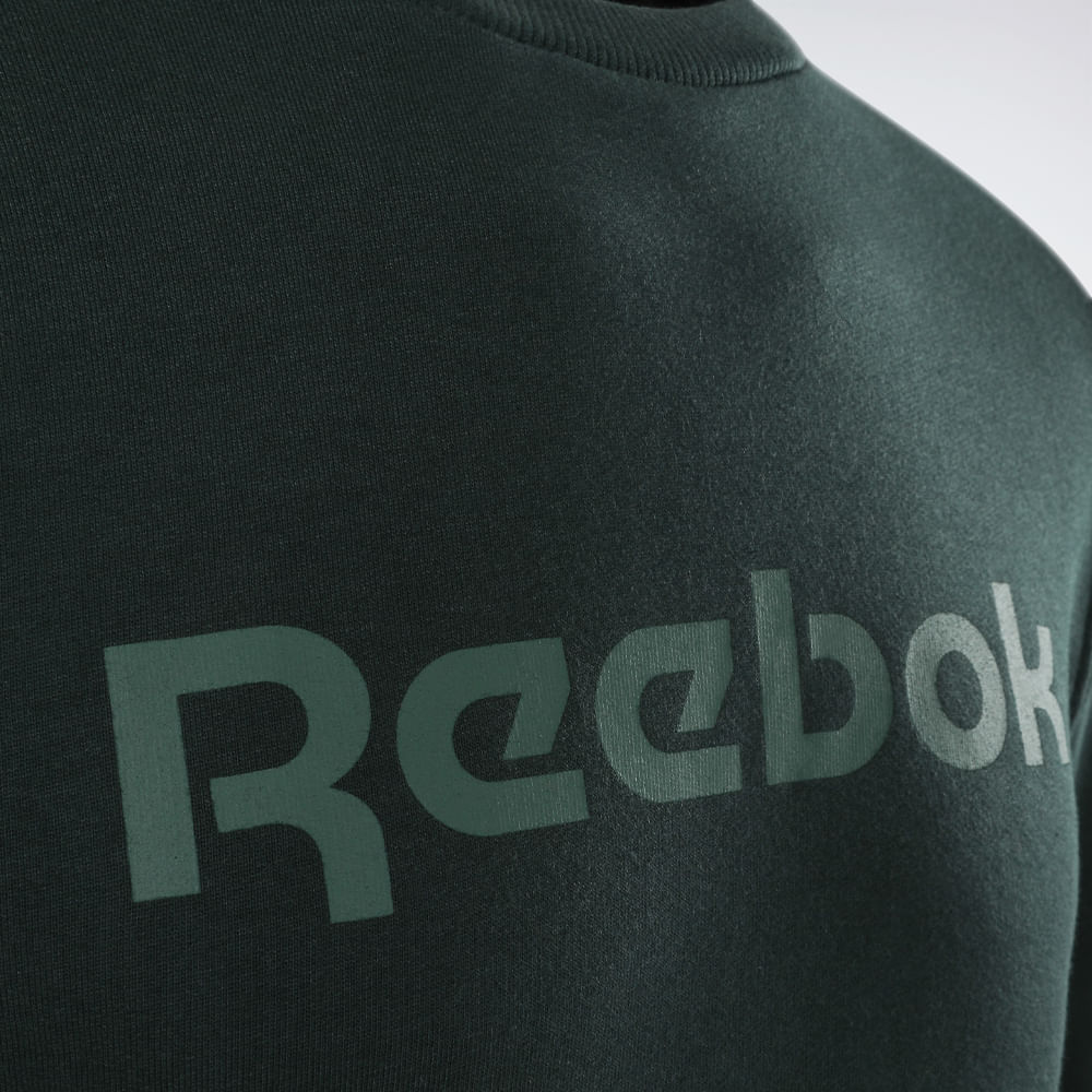 Blusa Reebok Big Logo Linear Crew Masculino – verde – foto 3