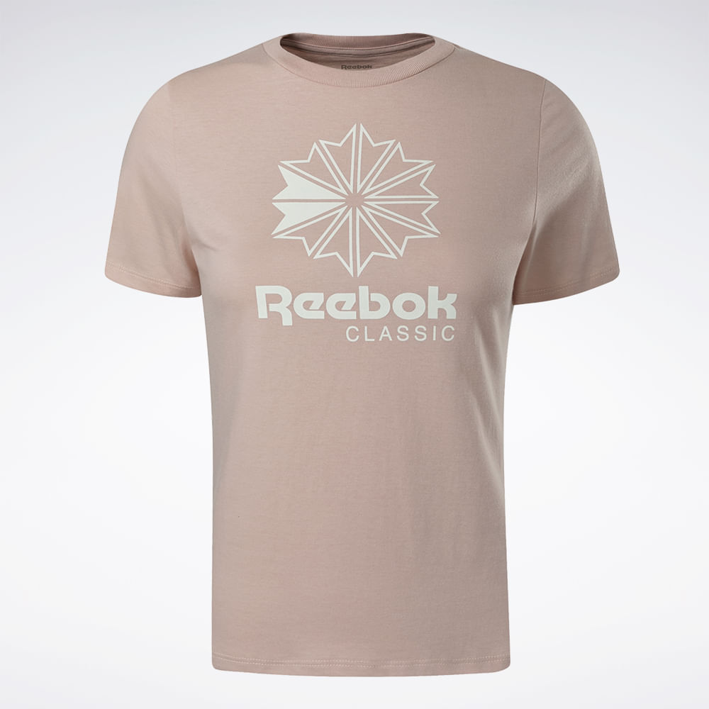 Camiseta Reebok Star Crest Logo Feminina – rosa – foto 1