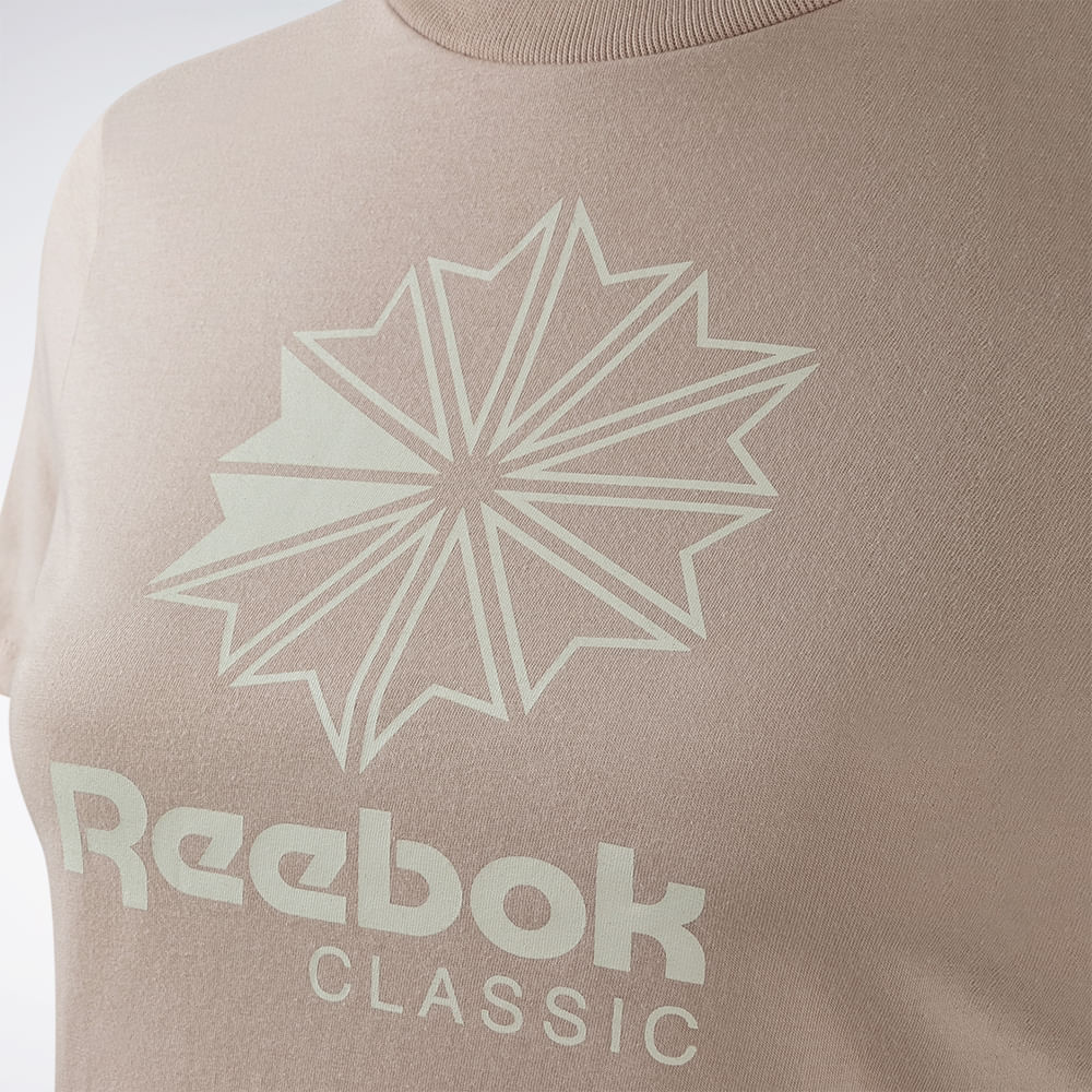 Camiseta Reebok Star Crest Logo Feminina – rosa – foto 3