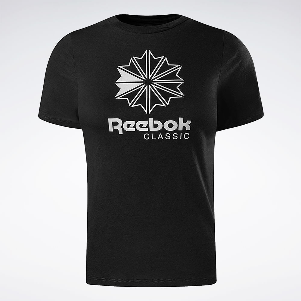 Camiseta Reebok Star Crest Logo Feminina – preto – foto 1