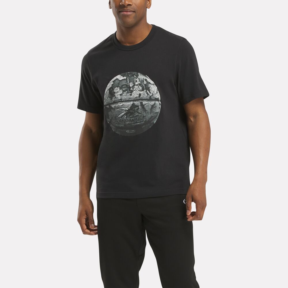 Camiseta Reebok Hoopwear Masculina – preto – foto 1