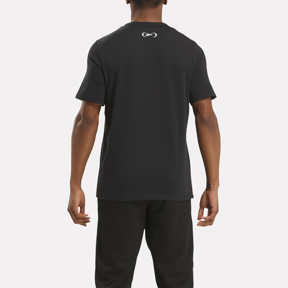 Camiseta Reebok Hoopwear Masculina – preto – foto 2