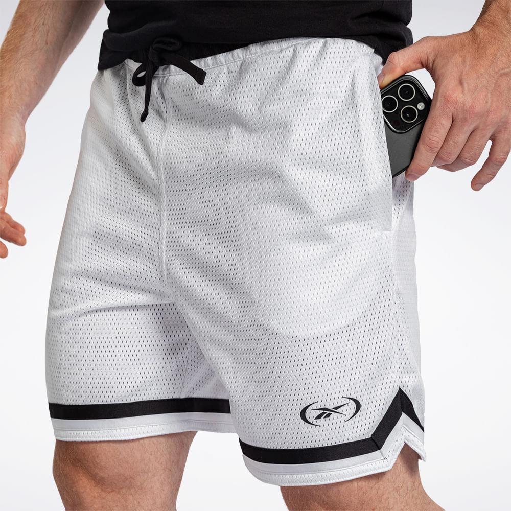 Short Reebok Hoopwear Transition Masculino – branco – foto 3