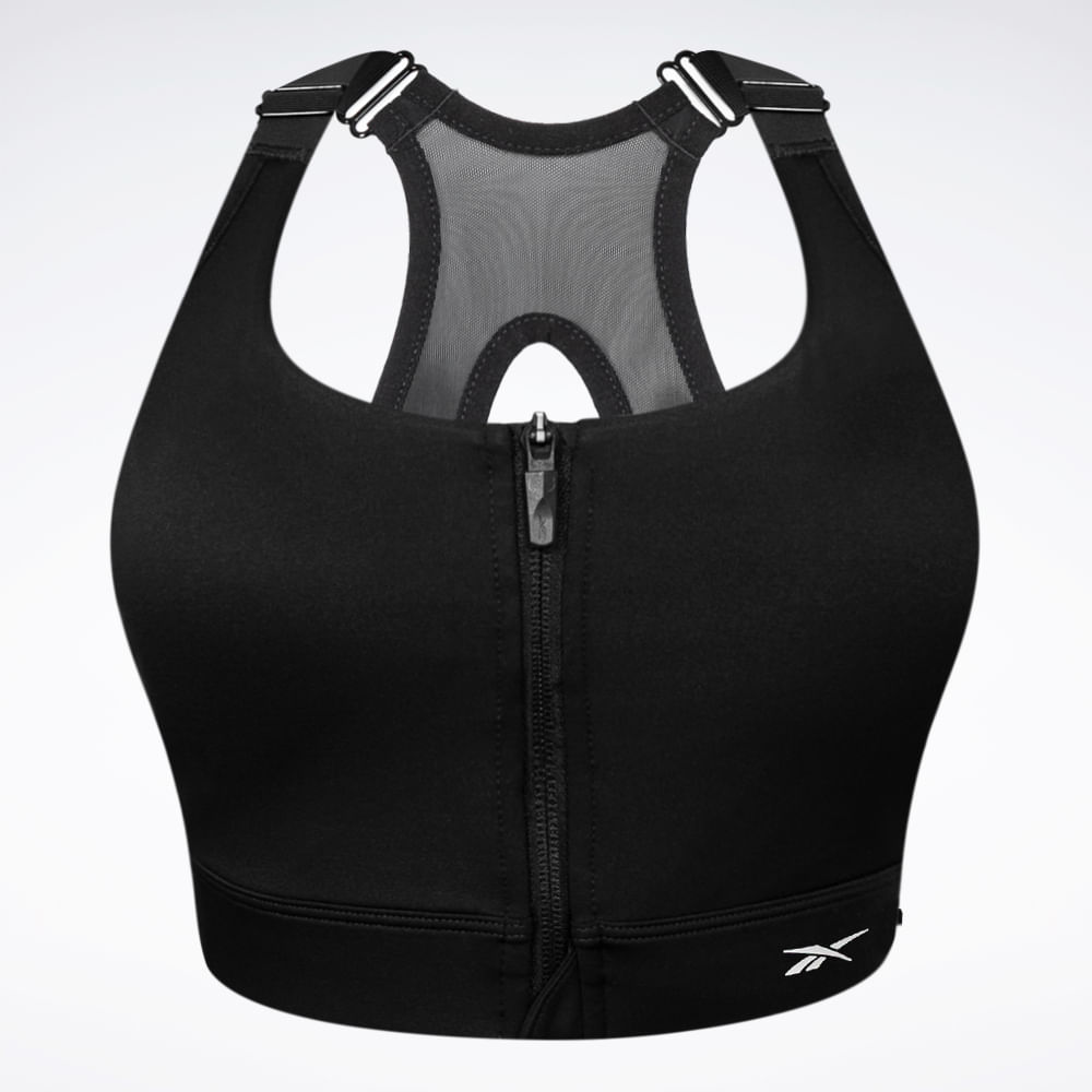 Top Reebok Lux Ziper Frontal Alto Impacto Feminino | Reebok