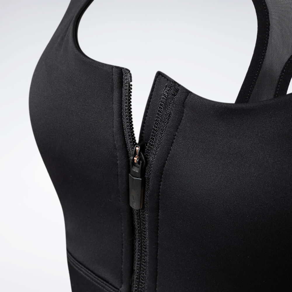 Top Reebok Lux Ziper Frontal Alto Impacto Feminino | Reebok Top Reebok Lux Ziper Frontal Alto Impacto Feminino | Reebok