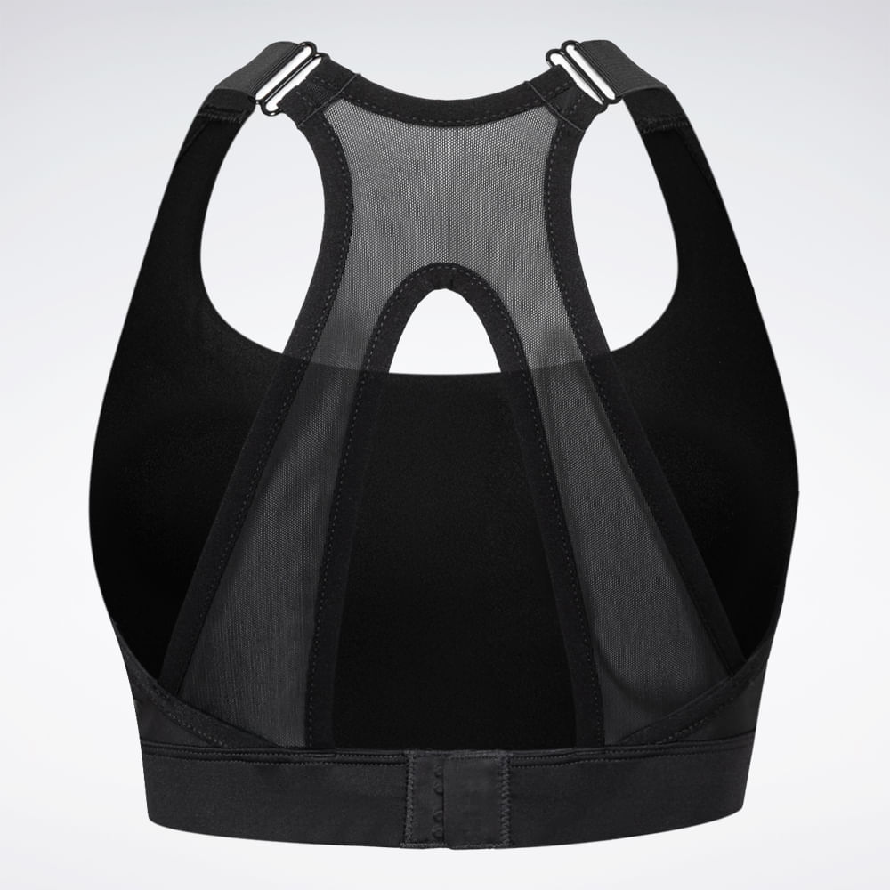 Top Reebok Lux Ziper Frontal Alto Impacto Feminino | Reebok