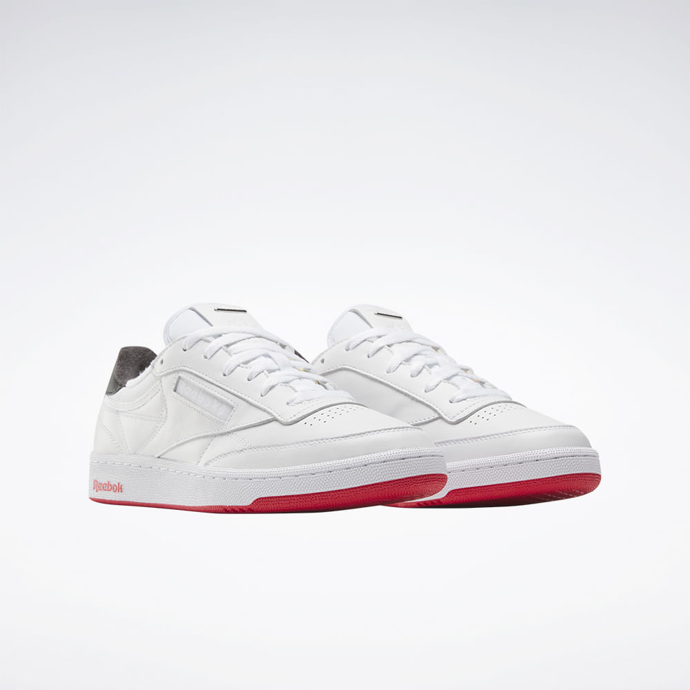 Tênis Reebok Club C 85 Vintage Unissex – Branco e Vermelho – foto 2