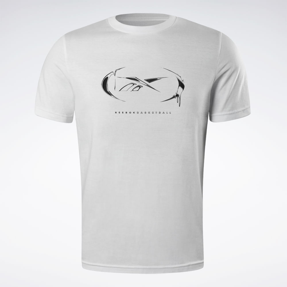 Camiseta Reebok GS Basketball Drip Masculina – branco – foto 1