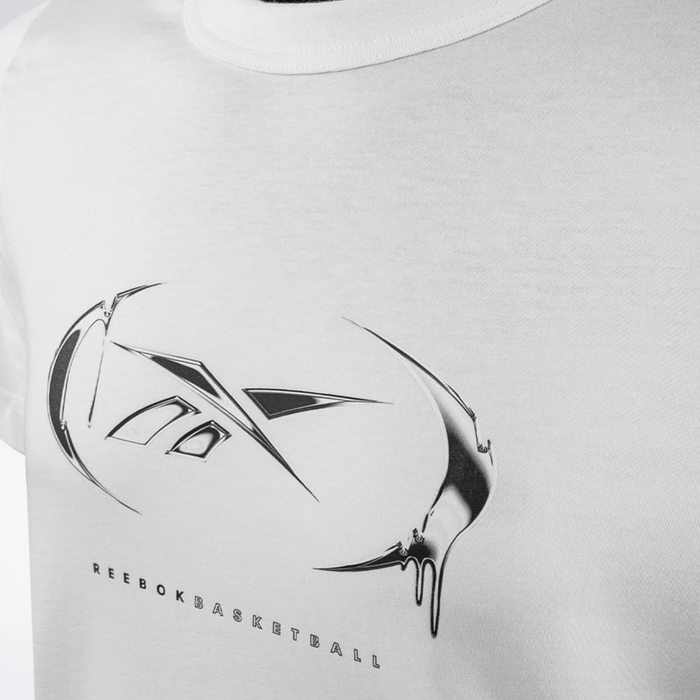 Camiseta Reebok GS Basketball Drip Masculina – branco – foto 2