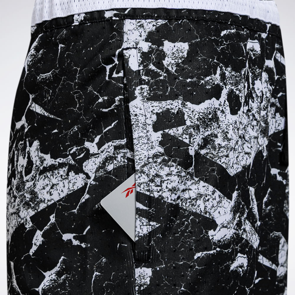 Short Reebok Hoopwear Transition AOP Masculino – preto – foto 3