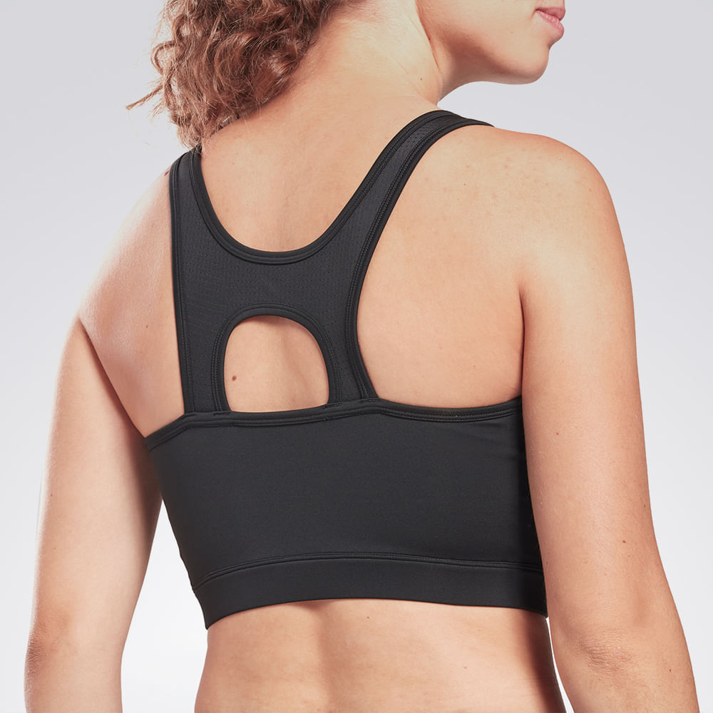 Top Reebok Treino Baixo Impacto Workout Mesh Feminino – preto – foto 4
