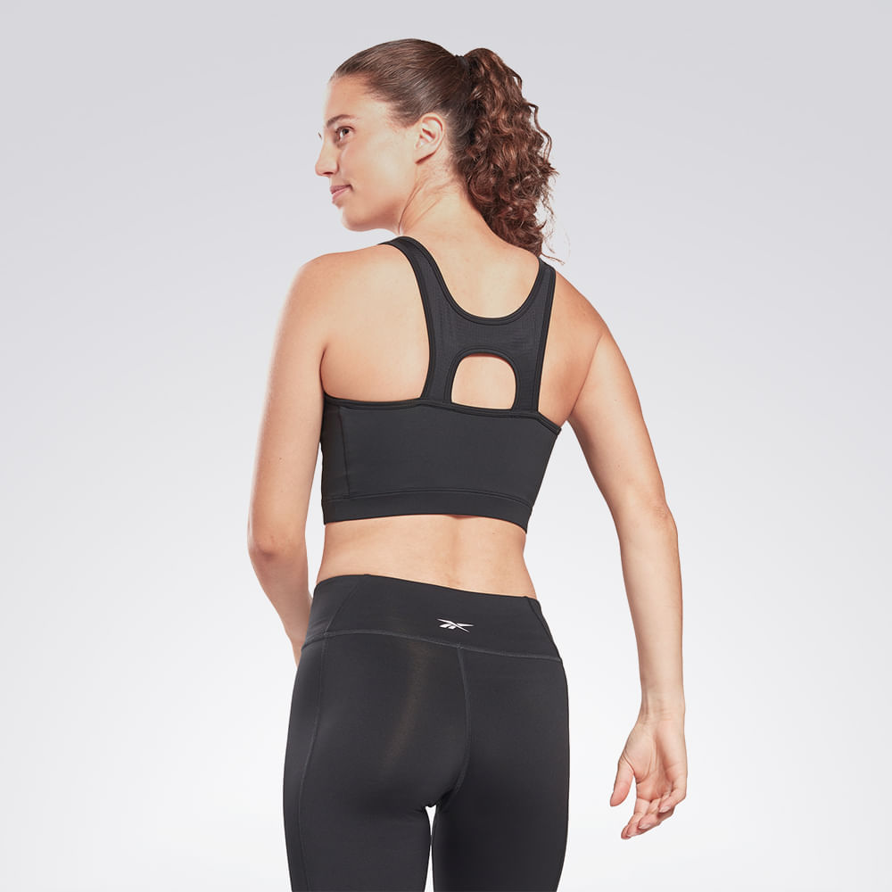 Top Reebok Treino Baixo Impacto Workout Mesh Feminino – preto – foto 5