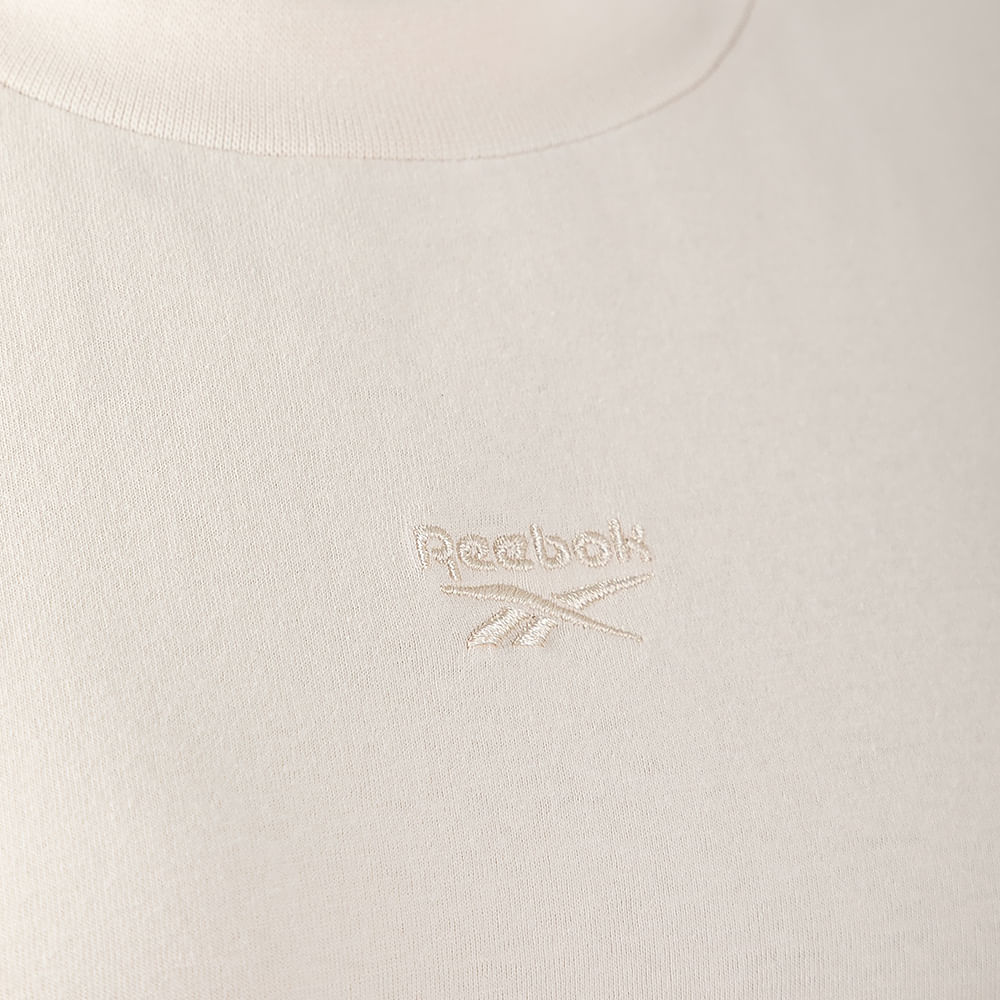 Camiseta Reebok Logo Over Feminina – bege – foto 2