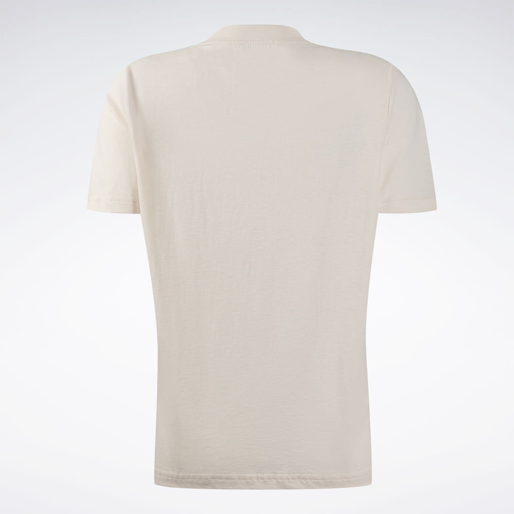 Camiseta Reebok Logo Over Feminina – bege – foto 3