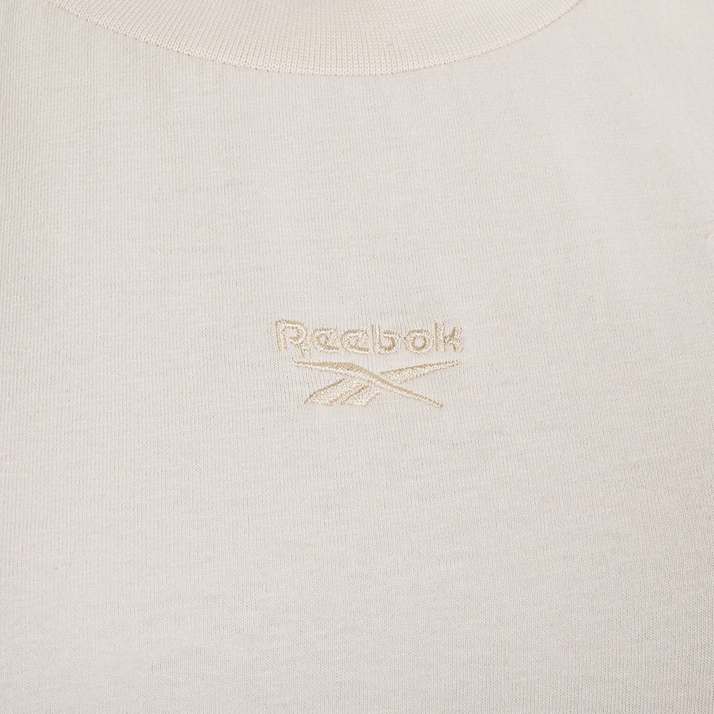 Camiseta Reebok Logo Cropped Feminina – bege – foto 3