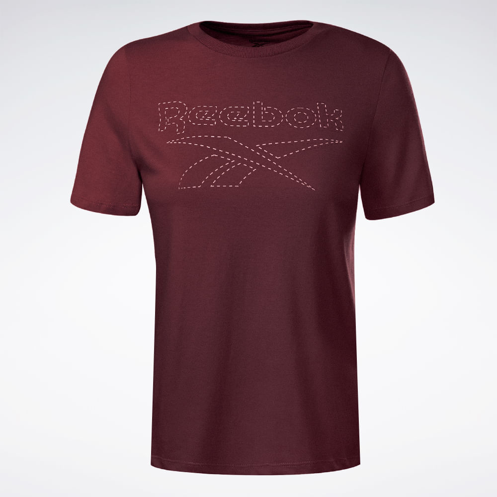 Camiseta Reebok Oportunity Logo Feminina – Vinho – foto 1