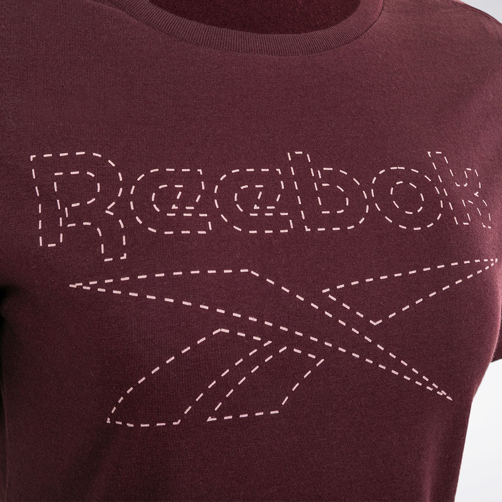 Camiseta Reebok Oportunity Logo Feminina – Vinho – foto 3