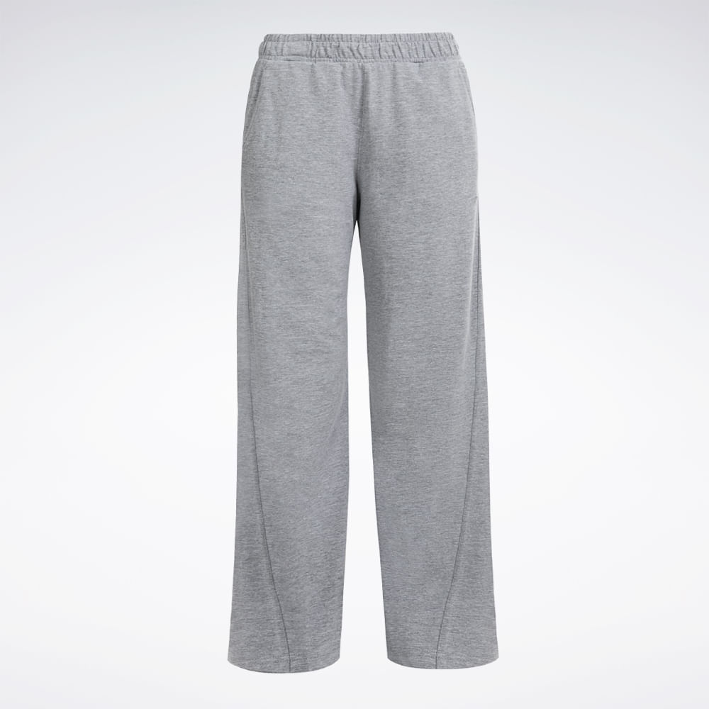 Calça Reebok Logo Fluid Feminina – Cinza mescla – foto 1